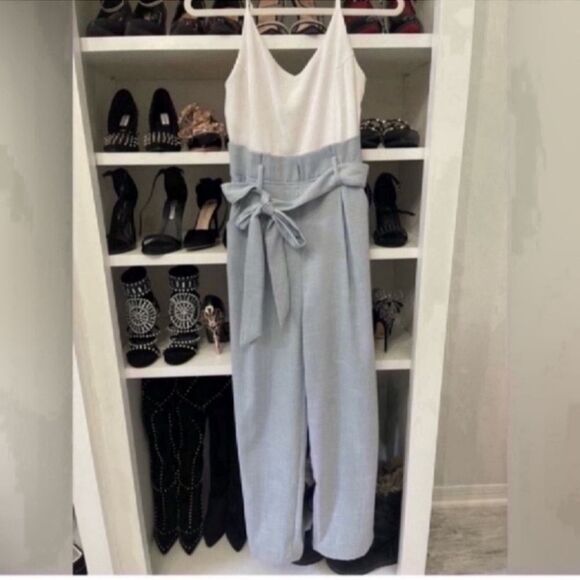 NWT BLUE JUMPSUIT WITH POCKETS Size Small - Picture 12 of 12